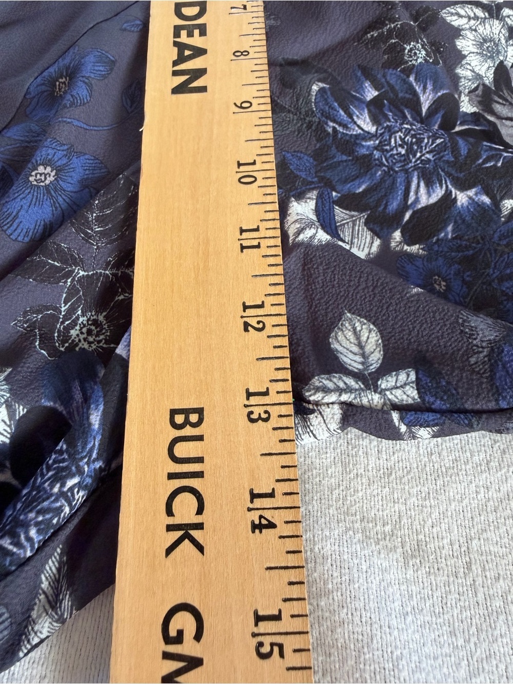 City Chic Floral‎ Blouse XXL Blue Gray Boho Whimsigoth Flowy Bell Sleeve Top - Picture 9 of 12